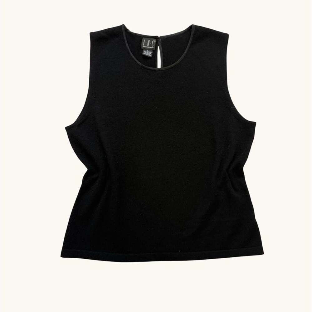 INC International Concepts Women's Black Vest